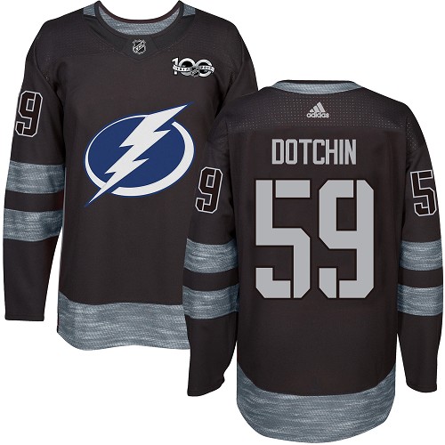 Adidas Lightning #59 Jake Dotchin Black 1917-100th Anniversary Stitched NHL Jersey